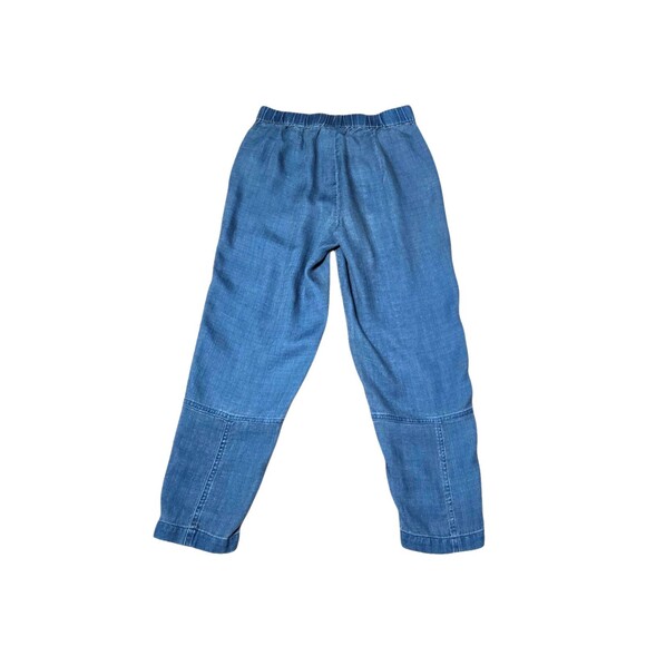 J. Jill Denim - PURE JILL Indigo Med Blue Jeans Petite XS Pull On Tapered Leg Elastic Waist Crop